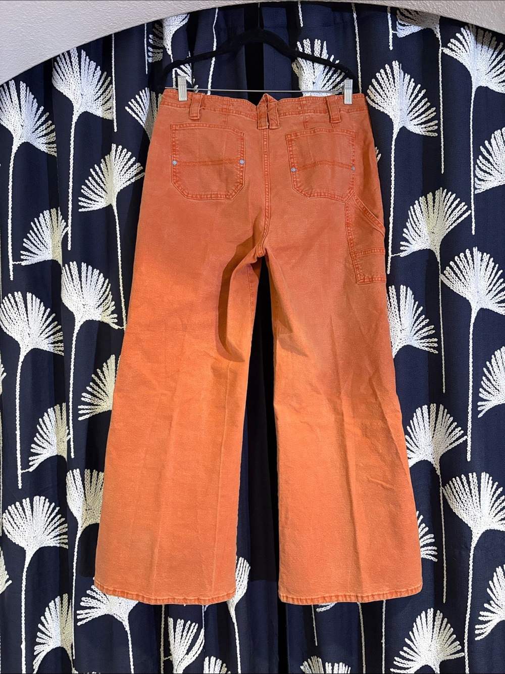 Pilcro Wide Leg Carpenter Pants in Burnt Orange - Picture 2 of 3